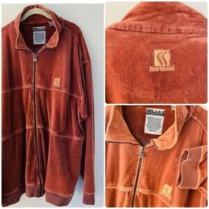 Karl Kani Orange Velour Tracksuit Jacket 90s Hip Hop 3X 3XL  streetwear
